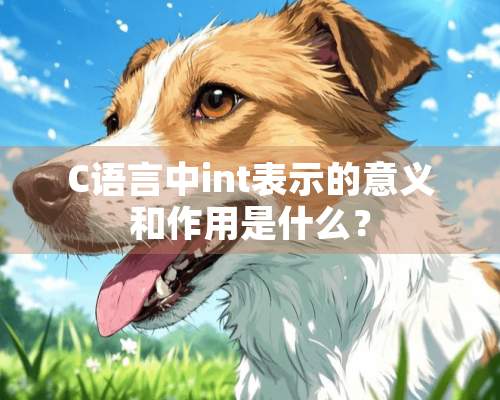 C语言中int表示的意义和作用是什么？