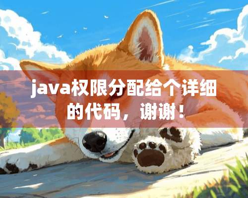 java权限分配给个详细的代码，谢谢！