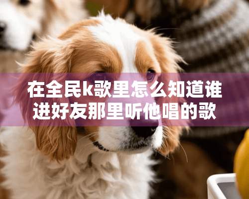 在全民k歌里怎么知道谁进好友那里听他唱的歌了