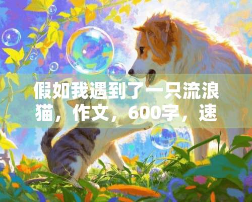 假如我遇到了一只流浪猫，作文，600字，速度