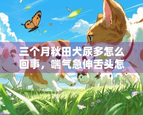 三个月秋田犬尿多怎么回事，喘气急伸舌头怎么回事