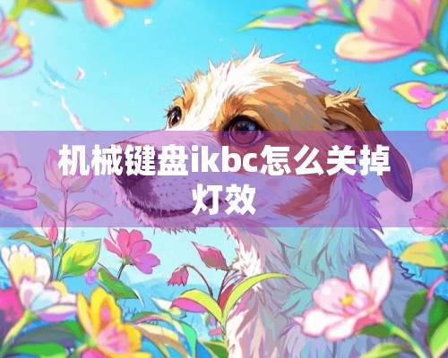 机械键盘ikbc怎么关掉灯效