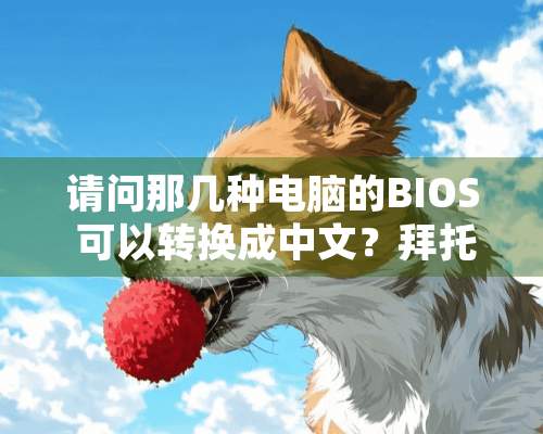 请问那几种电脑的BIOS 可以转换成中文？拜托各位大神