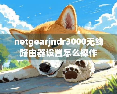 netgearjndr3000无线路由器设置怎么操作