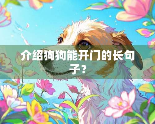 介绍狗狗能开门的长句子？