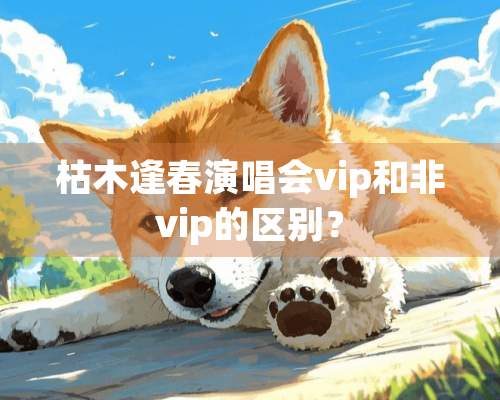 枯木逢春演唱会vip和非vip的区别？