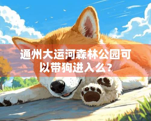 通州大运河森林公园可以带狗进入么？