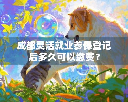 成都灵活就业参保登记后多久可以缴费？