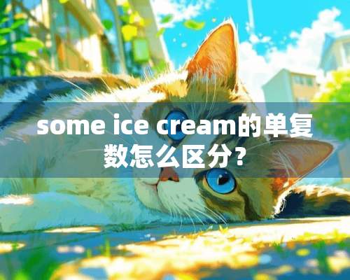 some ice cream的单复数怎么区分？