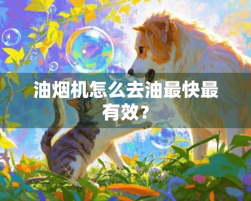 油烟机怎么去油最快最有效？