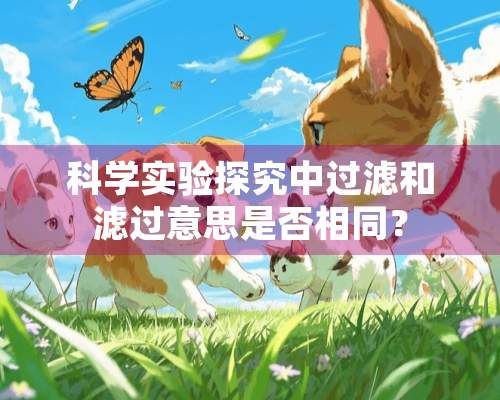 科学实验探究中过滤和滤过意思是否相同？