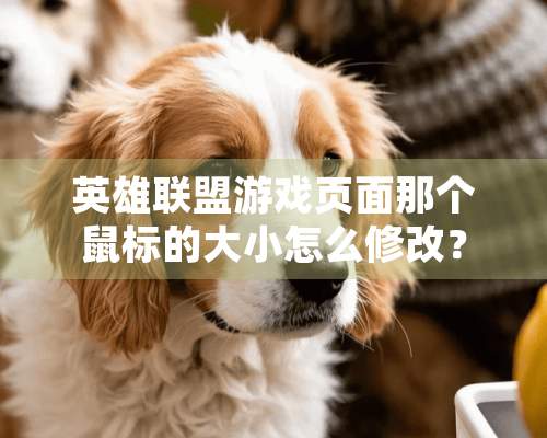 英雄联盟游戏页面那个鼠标的大小怎么修改？