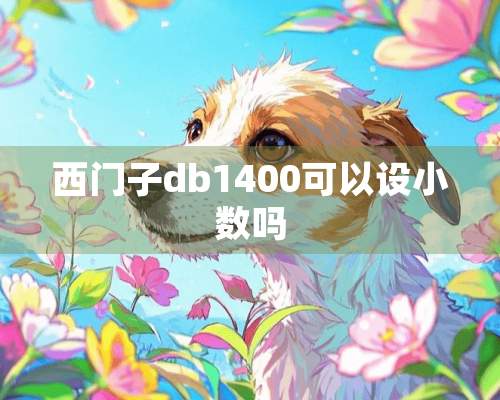 西门子db1400可以设小数吗