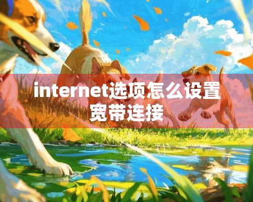 internet选项怎么设置宽带连接