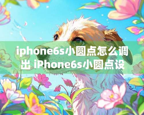 iphone6s小圆点怎么调出 iPhone6s小圆点设置方法