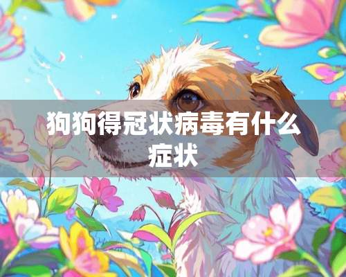 狗狗得冠状病毒有什么症状