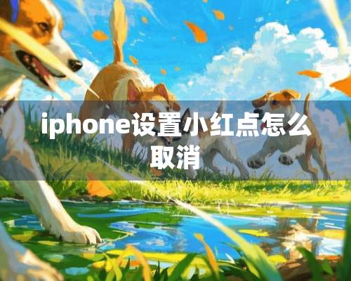 iphone设置小红点怎么取消