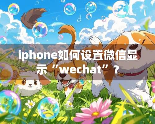 iphone如何设置微信显示“wechat”？