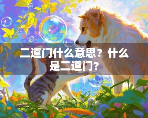 二道门什么意思？什么是二道门？