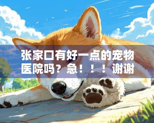 张家口有好一点的宠物医院吗？急！！！谢谢