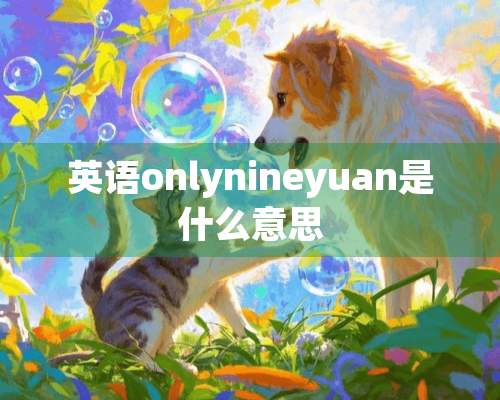 英语onlynineyuan是什么意思