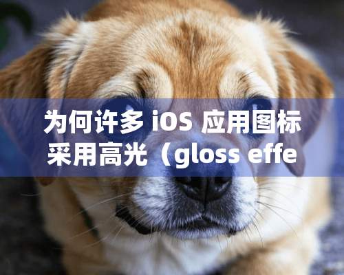 为何许多 iOS 应用图标采用高光（gloss effect）设计？