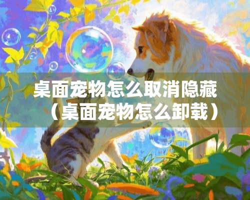 桌面宠物怎么取消隐藏（桌面宠物怎么卸载）