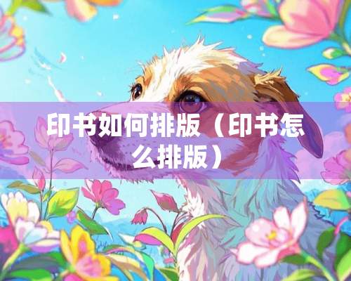 印书如何排版（印书怎么排版）