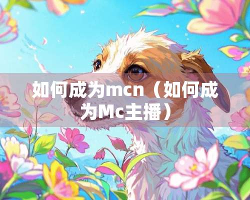 如何成为mcn（如何成为Mc主播）