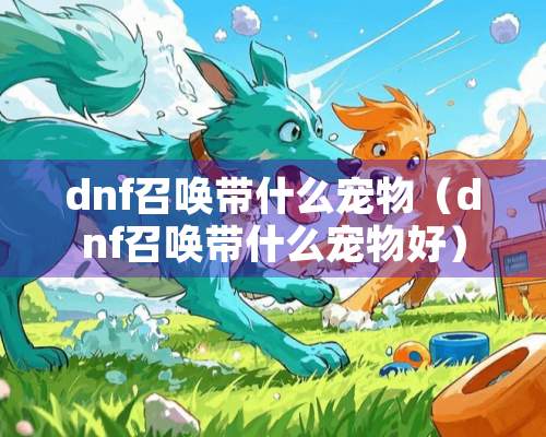 dnf召唤带什么宠物（dnf召唤带什么宠物好）