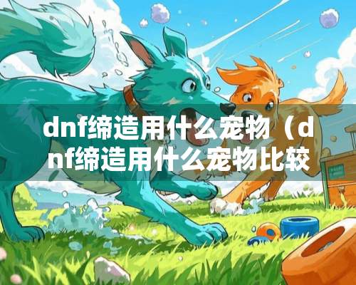 dnf缔造用什么宠物（dnf缔造用什么宠物比较好）