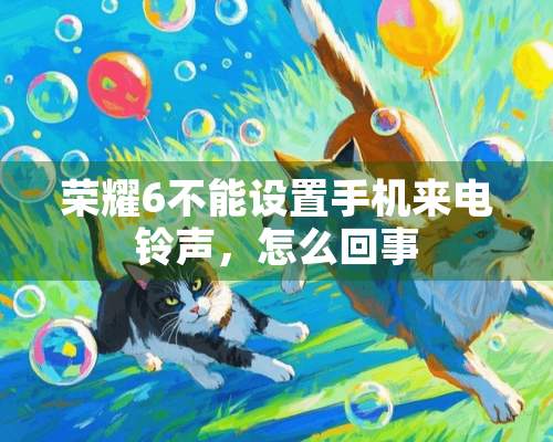 荣耀6不能设置手机来电铃声，怎么回事