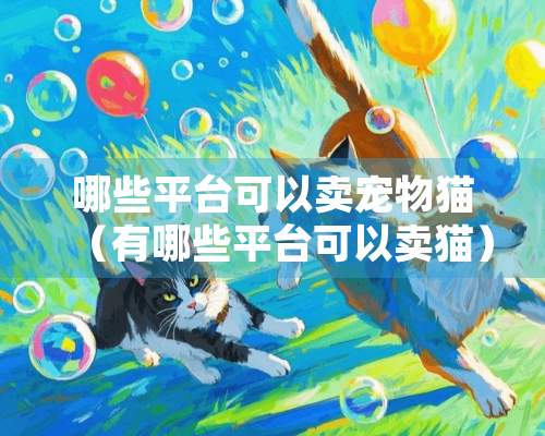 哪些平台可以卖宠物猫（有哪些平台可以卖猫）