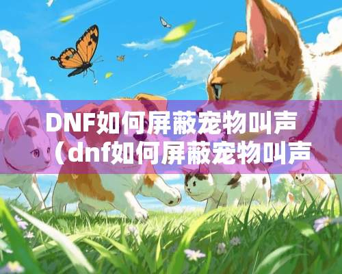 DNF如何屏蔽宠物叫声（dnf如何屏蔽宠物叫声音乐）