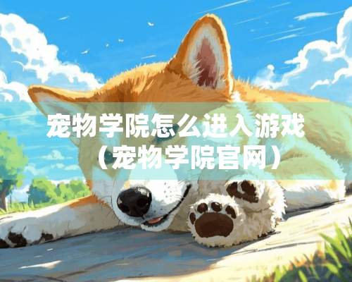 宠物学院怎么进入游戏（宠物学院官网）