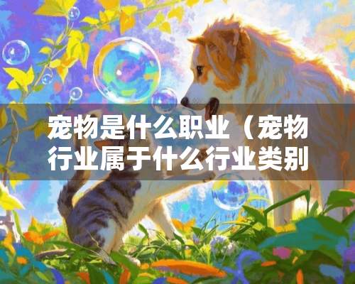 宠物是什么职业（宠物行业属于什么行业类别）