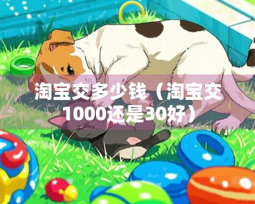 淘宝交多少钱（淘宝交1000还是30好）