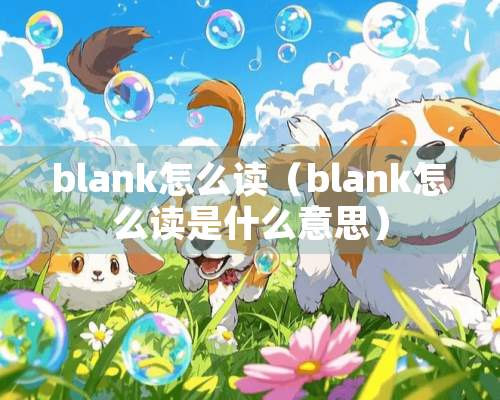 blank怎么读（blank怎么读是什么意思）