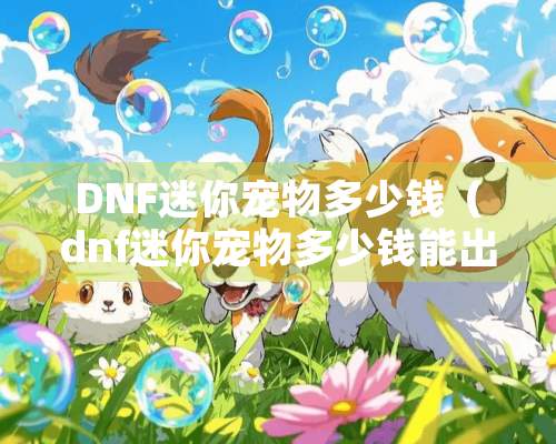 DNF迷你宠物多少钱（dnf迷你宠物多少钱能出）