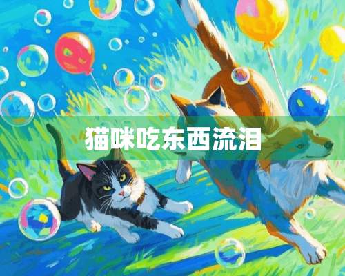 猫咪吃东西流泪