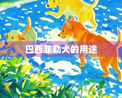 巴西菲勒犬的用途