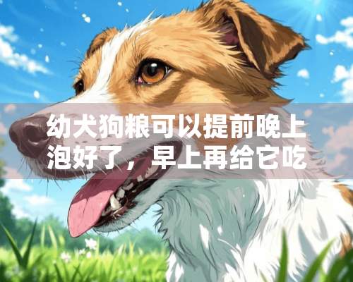 幼犬狗粮可以提前晚上泡好了，早上再给它吃吗？