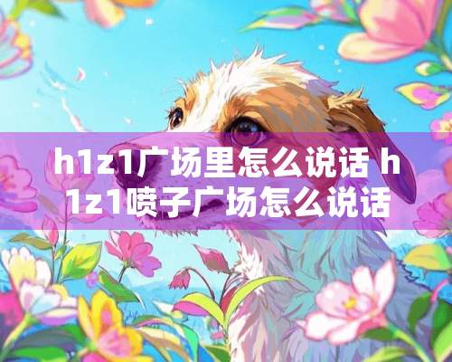 h1z1广场里怎么说话 h1z1喷子广场怎么说话