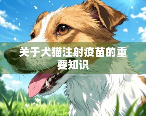 关于犬猫注射**的重要知识