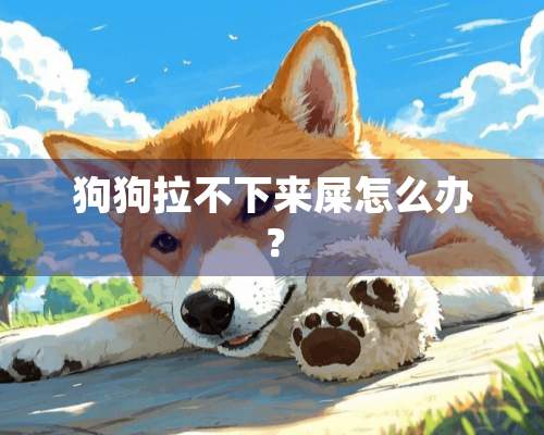 狗狗拉不下来屎怎么办？