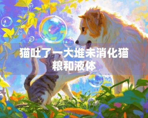 猫吐了一大堆未消化猫粮和液体