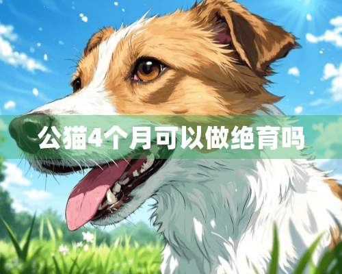 公猫4个月可以做绝育吗