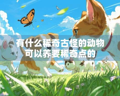 有什么稀奇古怪的动物可以养要稀奇点的