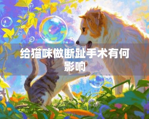 给猫咪做断趾手术有何影响