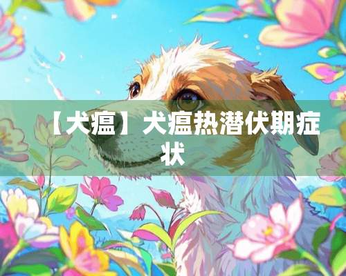 【犬瘟】犬瘟热潜伏期症状